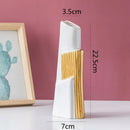DecorBites™ Geometric Gold Striped Ceramic Vase for Flowers & Hydroponics