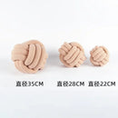 DecorBites™ Lamb Fleece Sofa Bed Pillows, High-End Knotted Ball Cushions for Elegant Living Room Decor