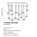 DecorBites™ Crystal Ball Chandelier Pendant Light for Staircase Hallway Bar Décor