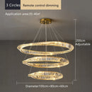 DecorBites™ Crystal LED Chandelier for Home Dining Room Kitchen Gold Lustres