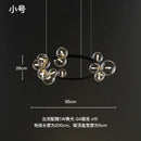 DecorBites™ Glass Ball LED Chandelier: Modern Nordic Style for Living, Dining, Kitchen, Study