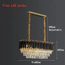 DecorBites™ Crystal LED Pendant Chandelier, Luxury Black Lighting for Bedroom, Living, Dining Room