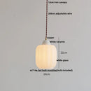 DecorBites™ Copper White Glass LED Pendant Lamp for Modern Living Room Decor