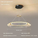 DecorBites™ LED Ring Chandelier: Luxury Living Room Lighting Fixture