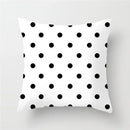 DecorBites™ Heart Stripe Pillow Cases | Black & White Polyester Cushion Covers