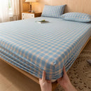 DecorBites™ Cotton Fitted Sheet with Elastic Bands for Single Double King Queen Bed