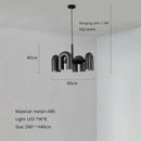 Modern gray led macaron pendant chandelier – dining room u shape light