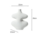 DecorBites™ Geometric Ceramic Vase Set Black White Crafts Home Decor Flower Arrangement