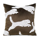 DecorBites™ Convex Rings Geometry Jacquard Pillowcase Cappuccino Luxury Cushion Cover