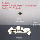 DecorBites™ Branching Bubbles Chandelier in Black and Gold for Modern Dining Room