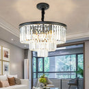 DecorBites™ Crystal Gold Black LED Chandelier: Modern Multi-Storey Pendant Lamp Lighting
