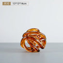 DecorBites™ Glass Coil Ball Sculpture Decorative Figurine