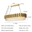 DecorBites™ Gold Crystal Chandelier: Modern Luxury LED Pendant Lights for Living, Dining, Bedroom Decor