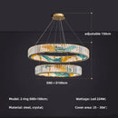 DecorBites™ Circle Steel LED Pendant Chandelier, Modern Dimmable Lighting for Living Room Home Decor