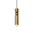 DecorBites™ Black Gold LED Tube Pendant Lamp for Home Shop Decoration