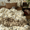 DecorBites™ Cartoon Pattern Printed Cotton Bedding Set with Pillowcase
