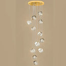 DecorBites™ Crystal LED Chandelier for Staircase: Luxury Indoor Stair Lighting Fixture