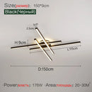 Modern black nordic led ceiling chandelier for living room