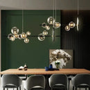 DecorBites™ Black Glass Ring Pendant Light - Nordic Style LED Chandelier for Home Decor