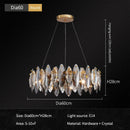2024 DecorBites™ Ash Crystal Ceiling Chandeliers, Modern Living Room Pendant Lamps, Home Decor Lighting