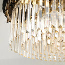 DecorBites™ Gold Black Crystal Ceiling Chandelier – Modern LED Round Kitchen Pendant Lamps