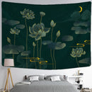 DecorBites™ Koi Lotus Ink Tapestry Wall Hanging - Bohemian Aesthetics Home Decor