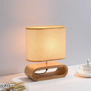 DecorBites™ Creative Nordic Wooden Table Lamp with LED Light and Linen Lampshade