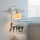 DecorBites™ Ceramic Wall Sconce Light Copper Arm Nordic Minimalism Bedroom Bathroom Mirror