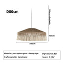 DecorBites™ Handmade Rattan Pendant Lights - Nordic Style Chandelier for Home Decor