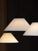 DecorBites™ Cream LED Pendant Light Nordic Pleated Chandelier for Home Decoration