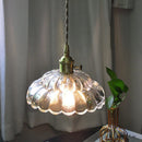 DecorBites™ Glass Flower LED Pendant Light, Adjustable Knob Switch, Modern Design