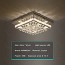 DecorBites™ Crystal LED Chandelier Silver Chrome Remote Control Light
