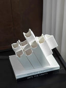 DecorBites™ Geometric Ceramic Vase Block Splicing Flower Arrangement Handicrafts Home Decor
