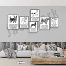 DecorBites™ Cozy Canine Collection: Dog Poetry Poster featuring Lhasa, Sheepdog, Terrier, Bulldog, Tibetan, Yorkie