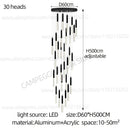 DecorBites™ Cylindrical Chandelier: Modern Nordic Indoor Lighting for Living Room, Staircase & Ceiling