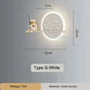 DecorBites™ Astronaut Wall Lamp: Gold White Black Bedroom Decor Resin Wall Mount Light