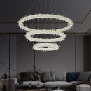 DecorBites™ Luxe Crystal Pendant Light - Dimmable LED Art Deco Circle Lamp