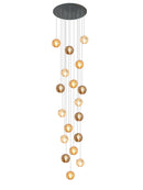DecorBites™ Crystal Glass Spiral Ceiling Chandelier for Modern Living Room & Kitchen Decor