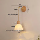 DecorBites™ Adjustable LED Wall Light Fixture with Ceramic Wood Base for Home Decor