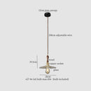 DecorBites™ Clear Glass LED Hanging Lamp French Style Pendant Light for Home Decor