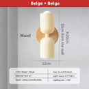 DecorBites™ Cream Zipper Wooden Wall Lamp for Bedroom Living Room Hallway Illumination