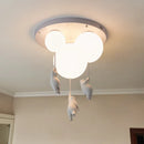 DecorBites™ Kids Bear LED Ceiling Chandelier, Cute Bedroom Pendant Light for Boys and Girls
