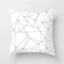 DecorBites™ Heart Stripe Pillow Cases | Black & White Polyester Cushion Covers