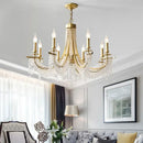 DecorBites™ Crystal Candle Chandelier: Elegant Hanging Lamp for Villa, Dining Room, Bedroom, Living Room