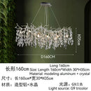 DecorBites™ Golden Crystal Tree Chandelier, Luxury Matte Aluminum Art Ceiling Light for Living Room