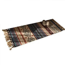 DecorBites™ Linen Plaid Cotton Weave Carpet - Bohemian Style Rug for Living Room, Bedroom, and Home Decor