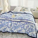 DecorBites™ Cozy Flannel Blanket for All Seasons: Double-Sided Velvet Bed Cover, Single Double
