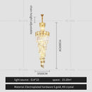 DecorBites™ Crystal Chandelier: Modern Minimalist Duplex Living Room Luxury Light