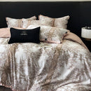 DecorBites™ Egyptian Cotton Luxury Bedding Set: Duvet, Sheet, Pillowcases - 1000TC Soft & Silky