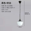 DecorBites™ Cream Glass Pendant Lights LED E27 Retro Hanging Lamp for Bedroom, Kitchen, Restaurant